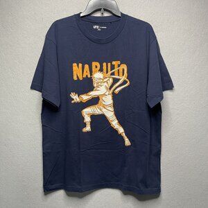 UNIQLO Naruto Shippuden UT Archive Navy Blue Graphic T-Shirt XL